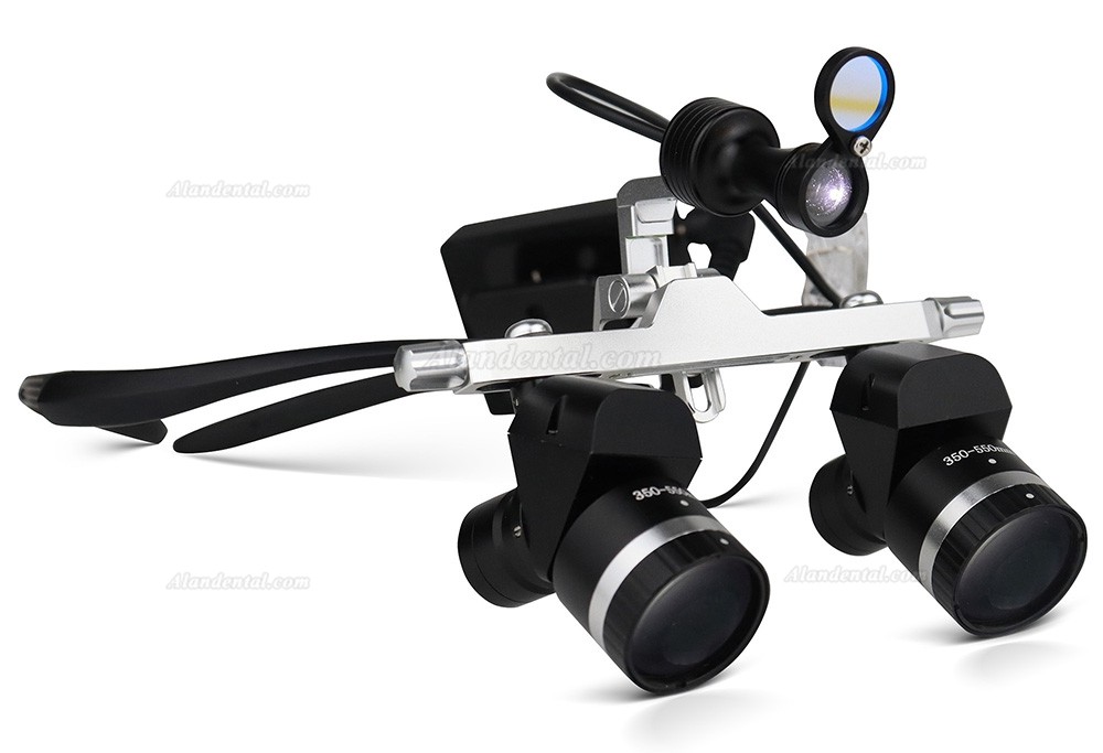 WJ YWJ-MG11U 3.0X-5.0X Dental Ergonomic Binocular Loupes With Headlight (Adjustable Magnification)